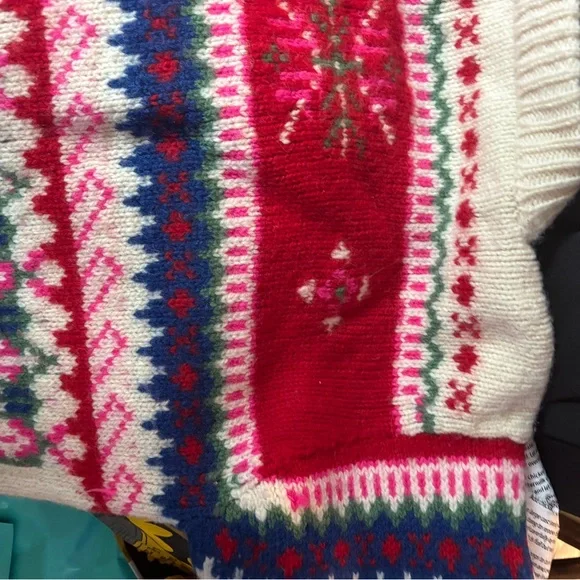 Vintage Pier 1 Women's Wool Ski Sweater Size M - Picture 5 of 6